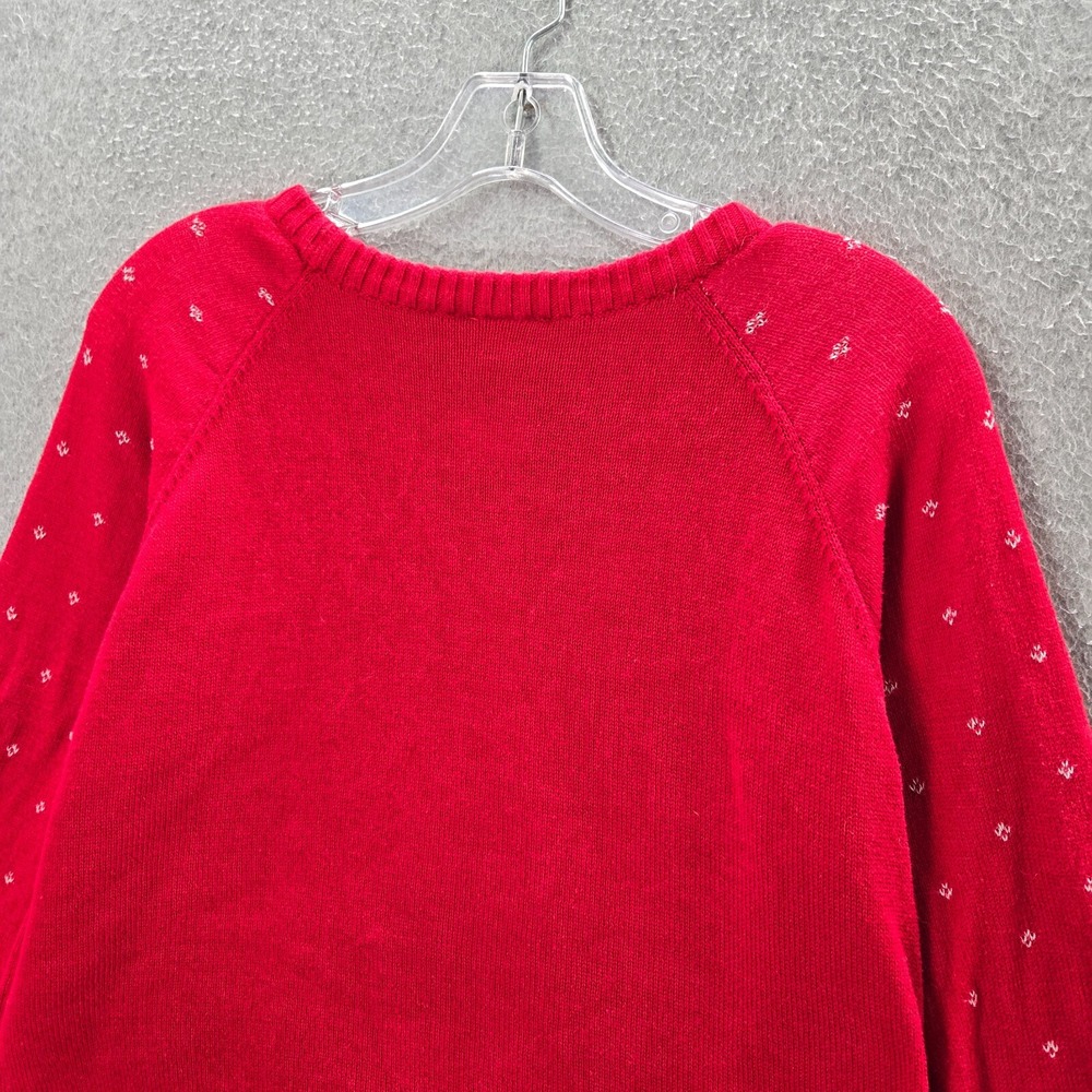 Disney Women Sweater Large Red‎ Mickey Mouse Christmas Holiday Long Sleeve - Picture 5 of 8